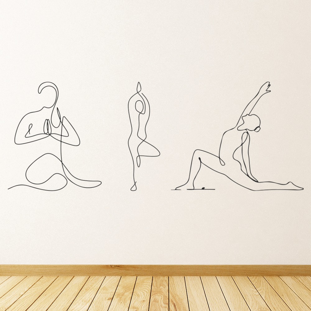 Meditation, Yoga Pose Yoga Studio Decor Wall Sticker