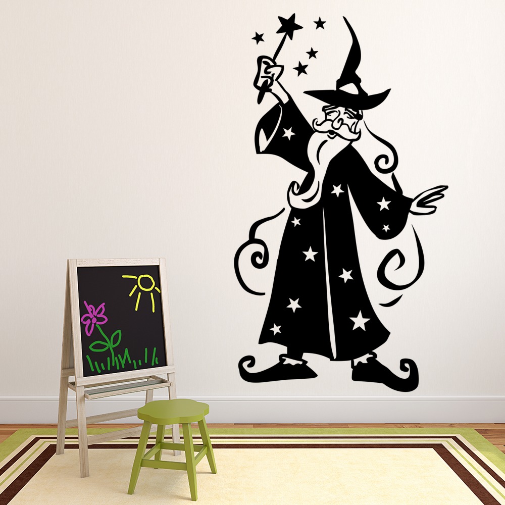 Merlin Wizard Halloween Wall Sticker