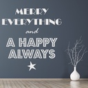 Merry Everything Happy Always Christmas Wall Sticker