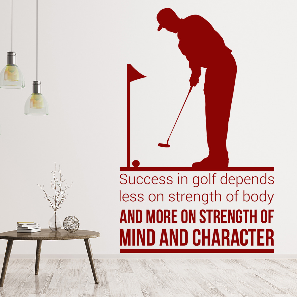 Mind And Character Golf Quote Wall Sticker