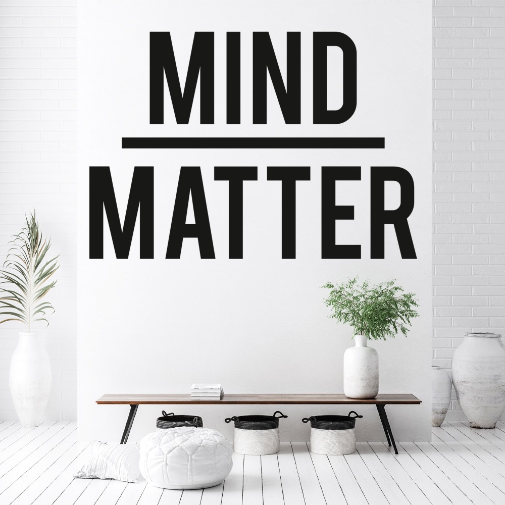 Mind Over Matter Fitness Gym Wall Sticker