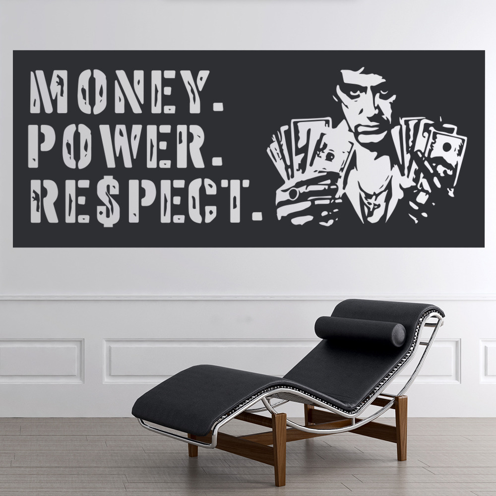 Money Power Respect Scarface Quote Wall Sticker