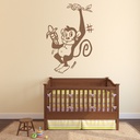 Monkey & Banana Childrens Wall Sticker
