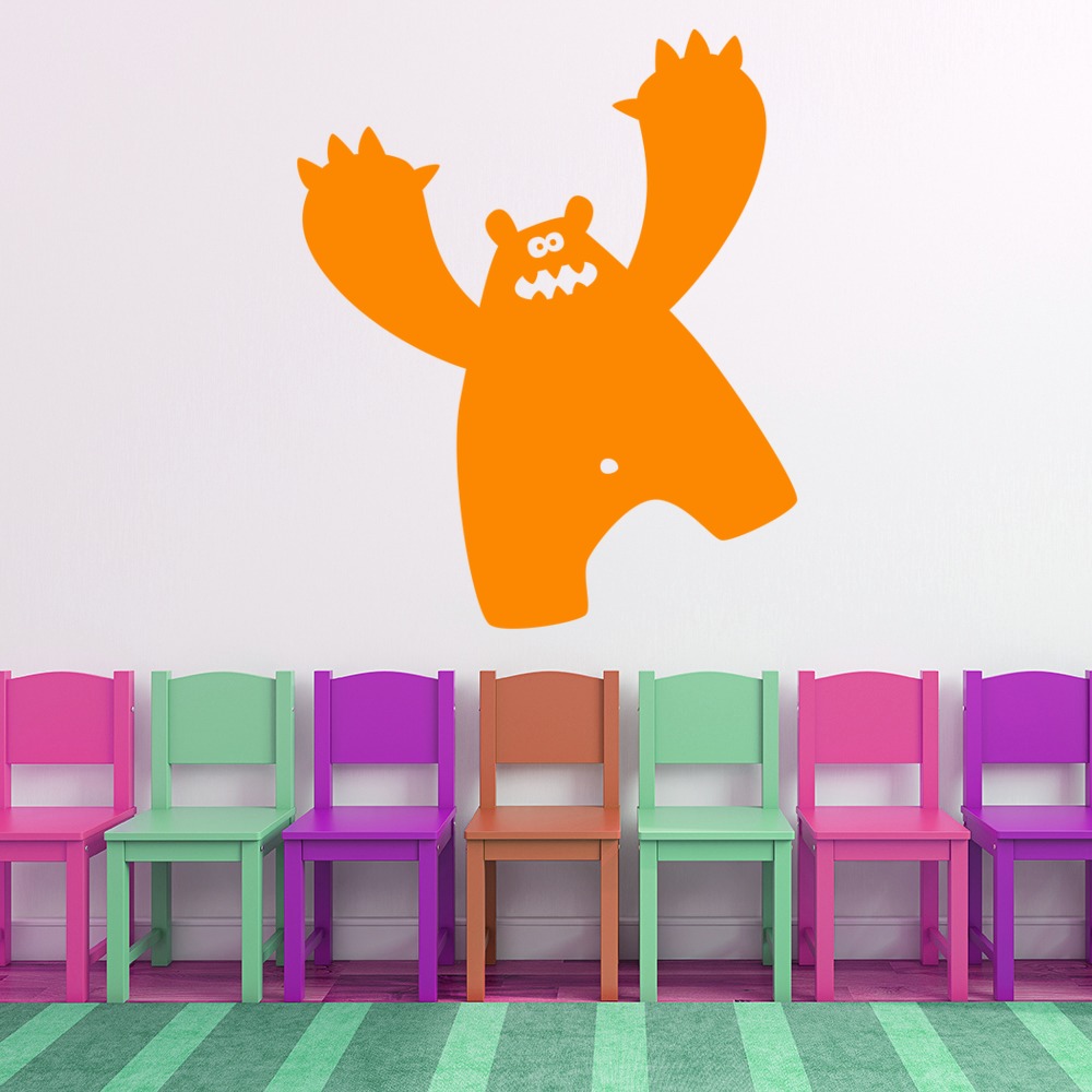 Monster Bear Halloween Wall Sticker