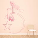 Moon & Star Angel Wall Sticker