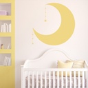 Moon Hanging Stars Wall Sticker