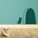 Mouse Hole Skirting Board Wall Sticker