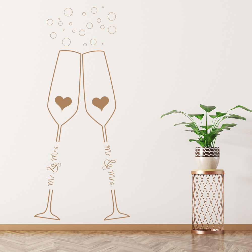 Mr & Mrs Wedding Wall Sticker