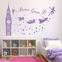 Never Grow Up Peter Pan Scene Wall Sticker