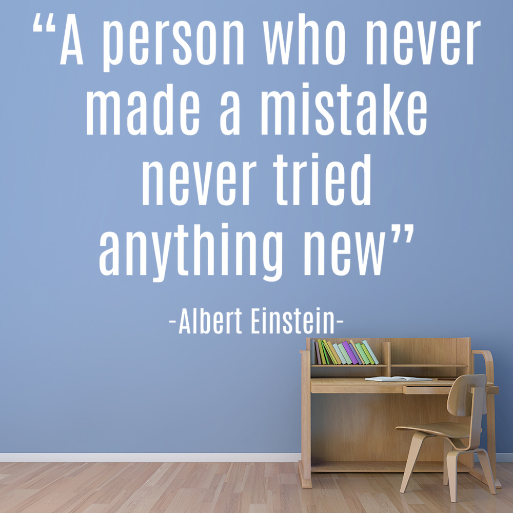 Never Made A Mistake Einstein Quote Wall Sticker