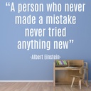 Never Made A Mistake Einstein Quote Wall Sticker