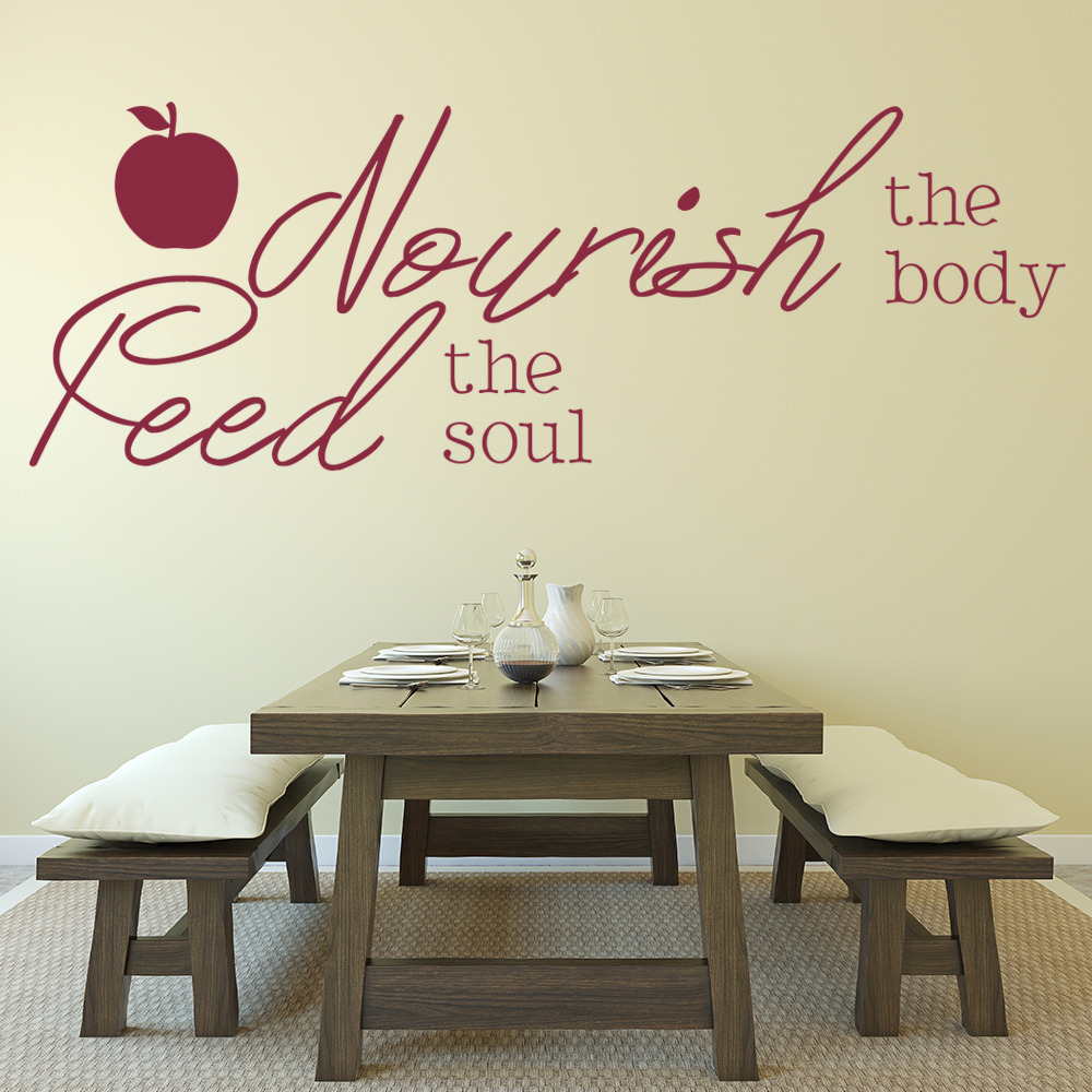 Nourish The Body Kitchen Quote Wall Sticker