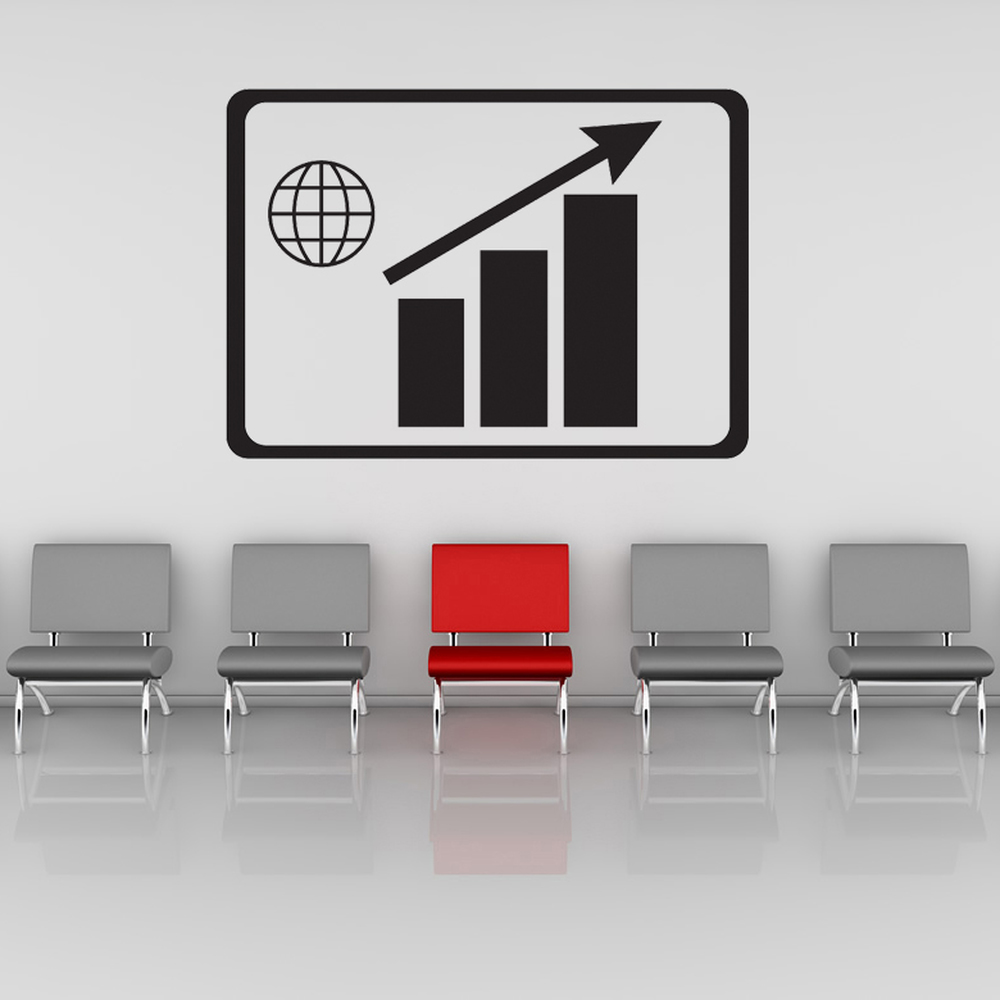 Office Business Graph Wall Sticker