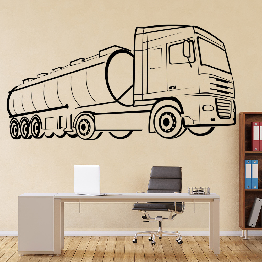 Oil Tanker Large Truck Wall Sticker