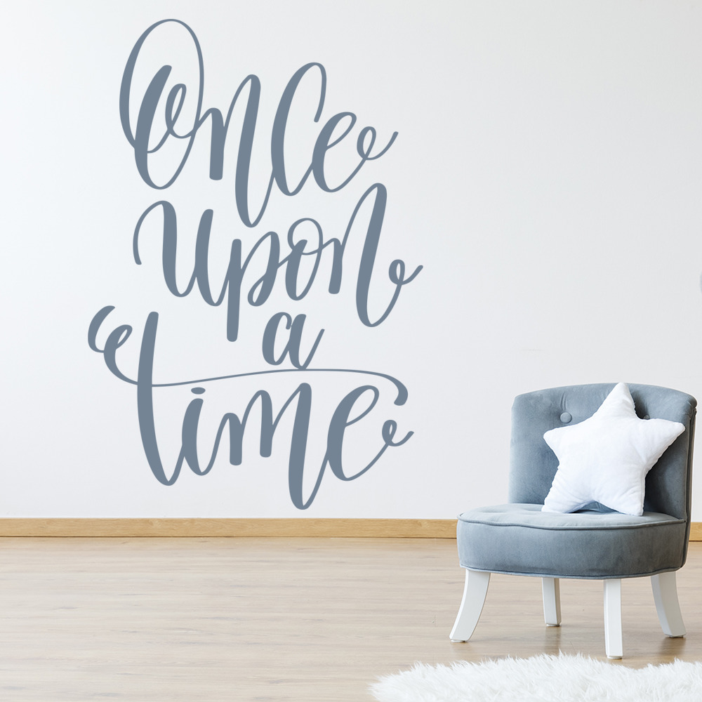 Once Upon A Time Fairytale Quote Wall Sticker - Mod7