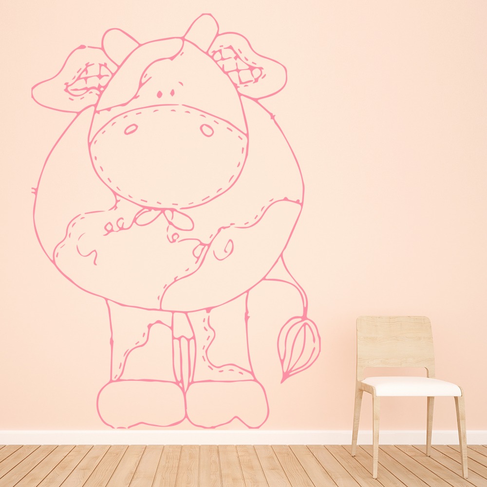 Patchwork Cow Farm Animals Wall Sticker