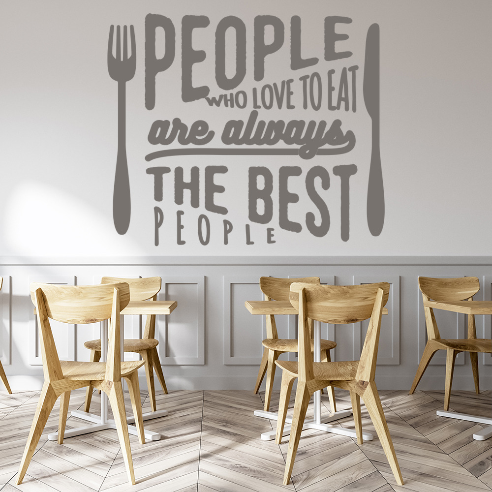 People Who Love To Eat Kitchen Quote Wall Sticker - Mod2