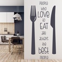 People Who Love To Eat Kitchen Quote Wall Sticker - Mod1