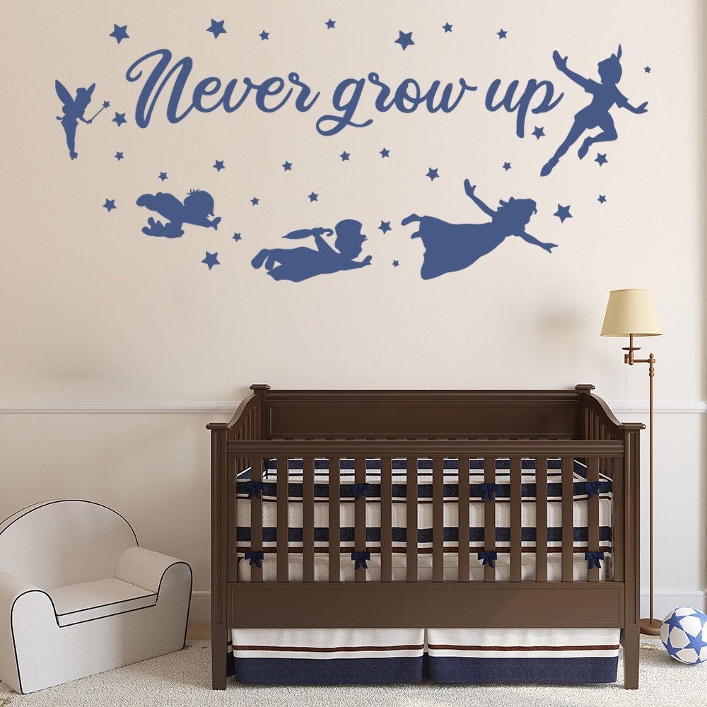 Peter Pan Never Grow Up Nursery Wall Sticker