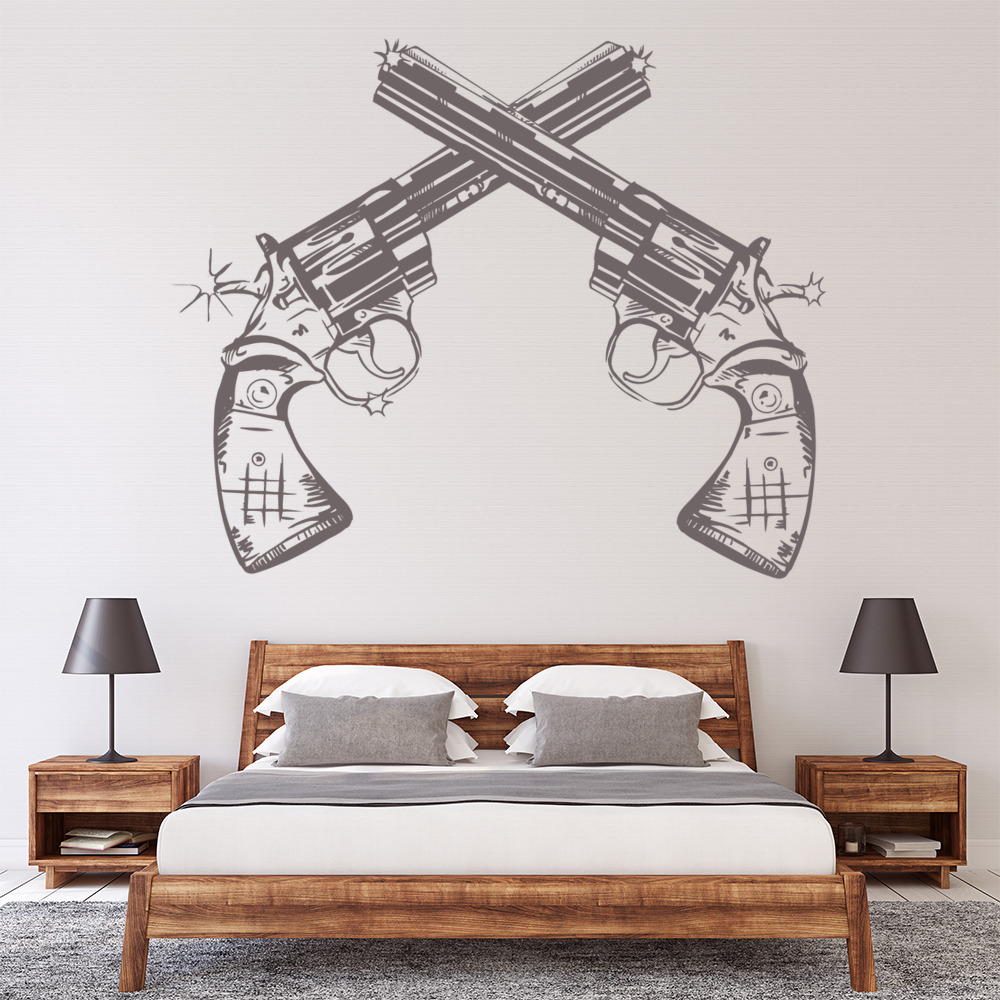 Pistols Guns Cowboy Wall Sticker