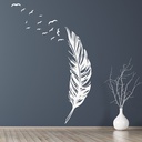 Plume Feather Birds Wall Sticker