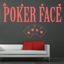 Poker Face Lady Gaga Quote Wall Sticker