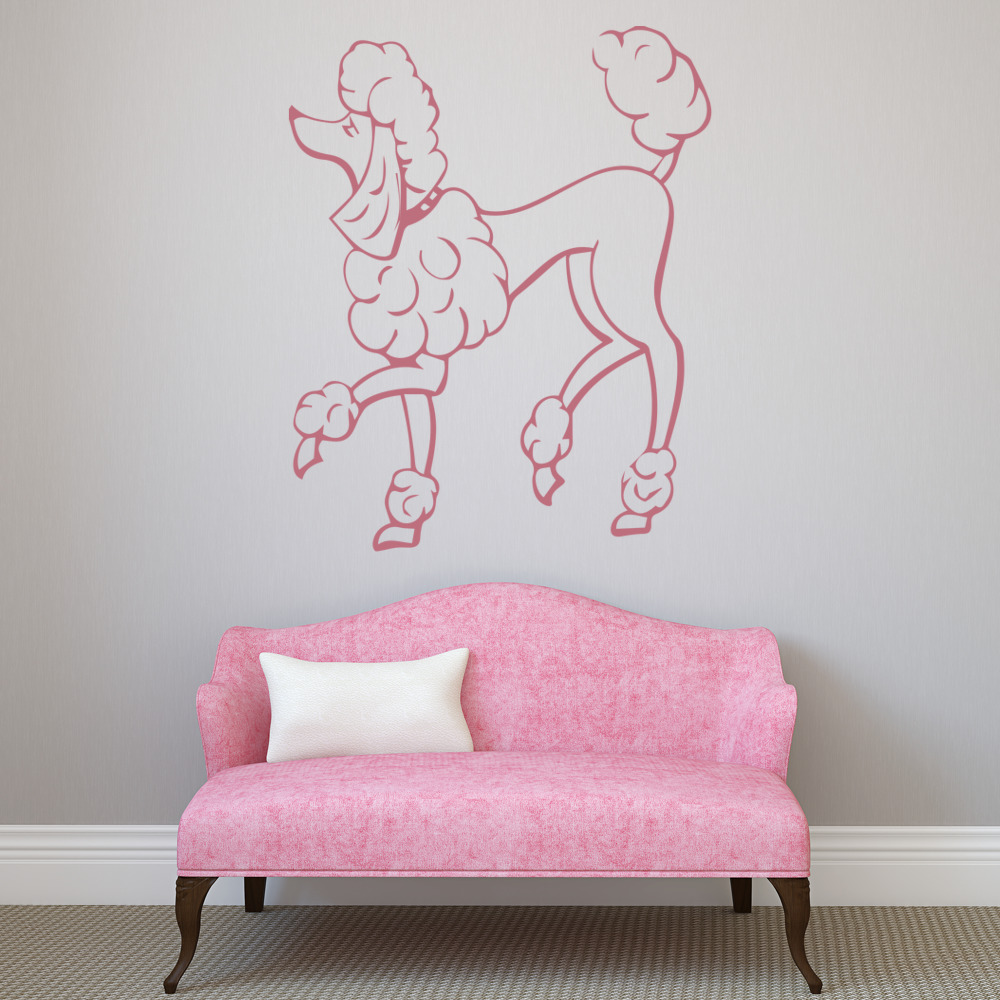 Poodle Portrait Dogs Pets Wall Sticker