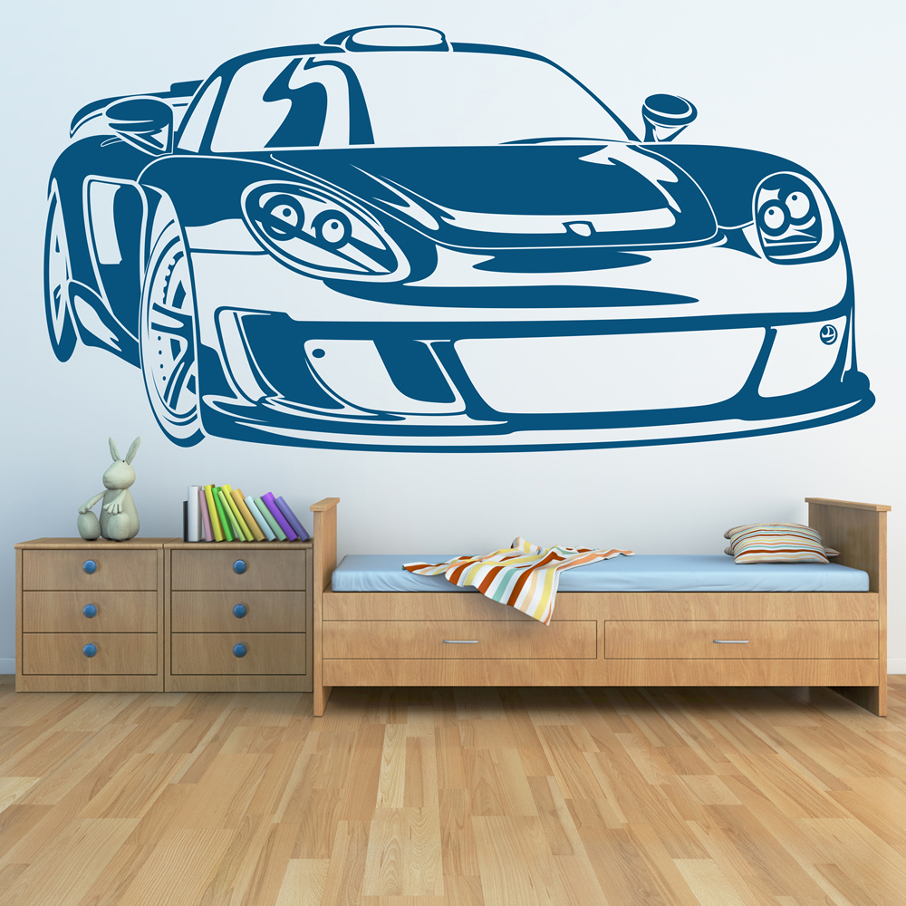 Porsche Carrera Car Transport Wall Sticker