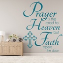 Prayer Is The Road Bible Verse Wall Sticker