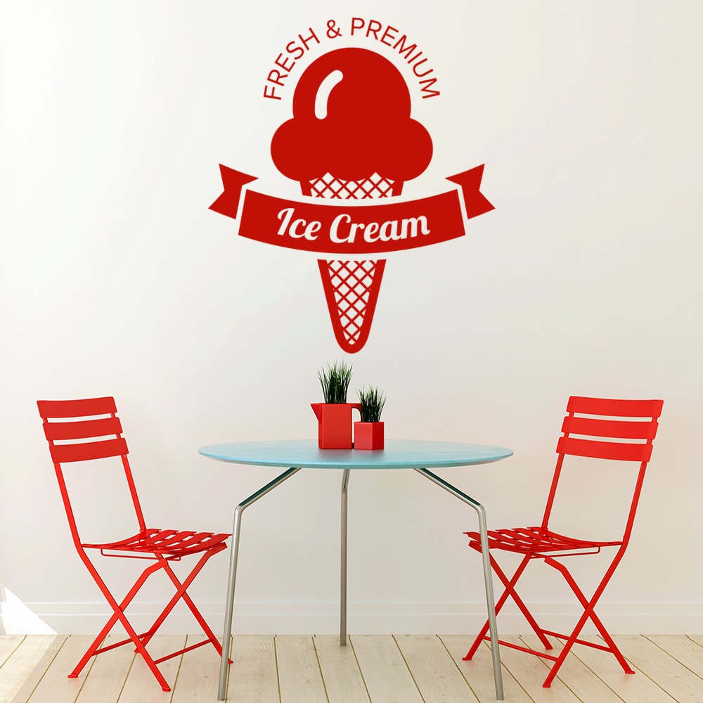 Premium Ice Cream Kitchen Cafe Wall Sticker