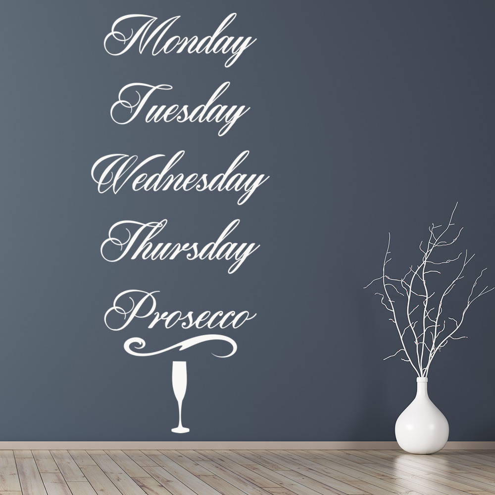 Prosecco Alcohol Quote Wall Sticker