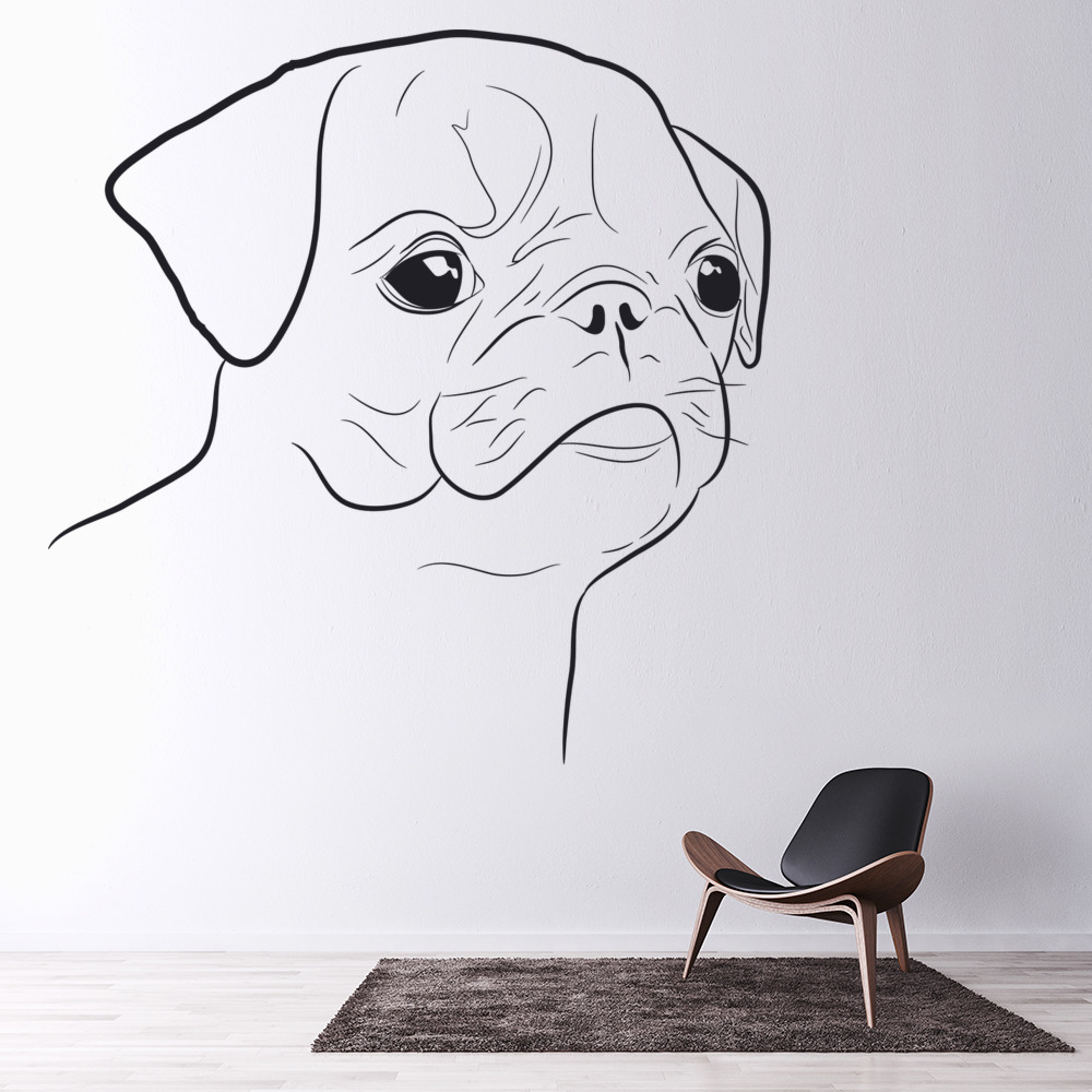 Pug Puppy Dog Pet Wall Sticker