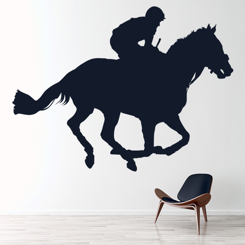 Race Horse Jockey Wall Sticker - Mod4