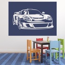 Race Car In Frame Porsche Carrera Wall Sticker