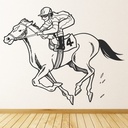 Racing Jockey Race Horse Wall Sticker