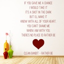 Rather Be Clean Bandit Wall Sticker