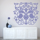 Regal Floral Headboard Wall Sticker