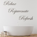 Relax Rejuvenate Bathroom Quote Wall Sticker