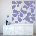 Retro Design Floral Pattern Wall Sticker