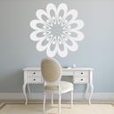Retro Flower Floral Centrepiece Wall Sticker