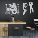 Rock Band Drum Kit Music Wall Sticker
