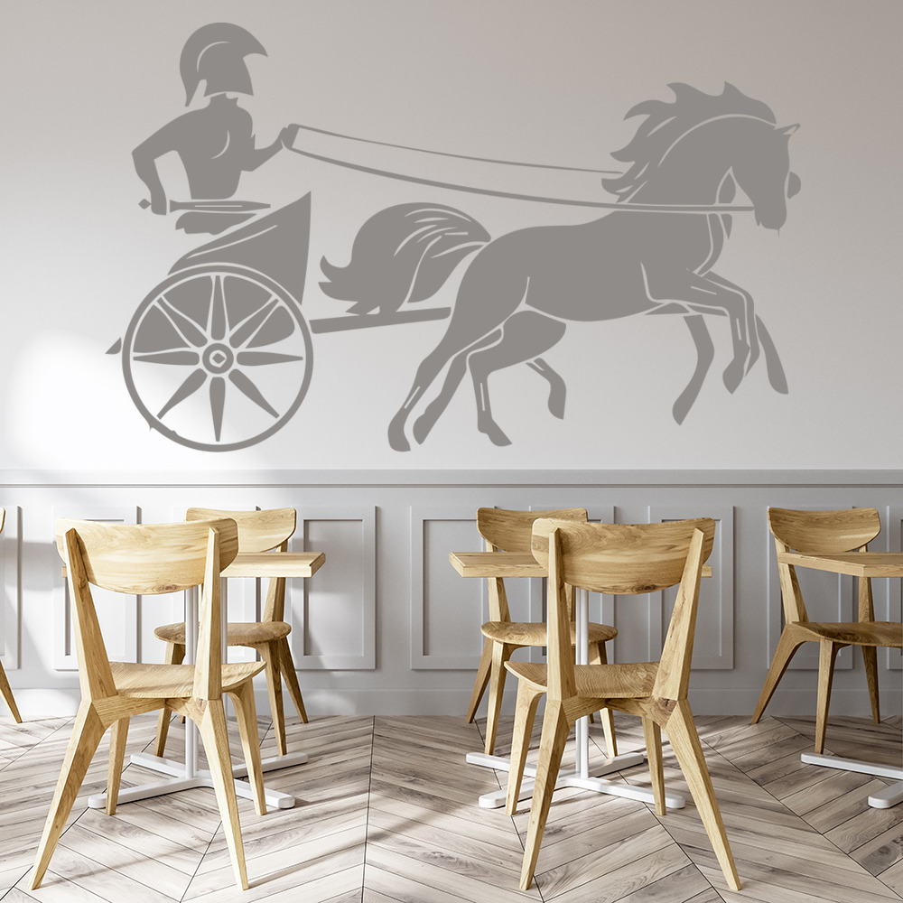 Roman Gladiator Chariot Wall Sticker