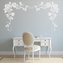 Rose Flower Headboard Wall Sticker