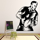 Rugby Player Scrum Sports Wall Sticker