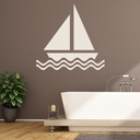 Sail Boat Ship Ocean Transport Wall Sticker