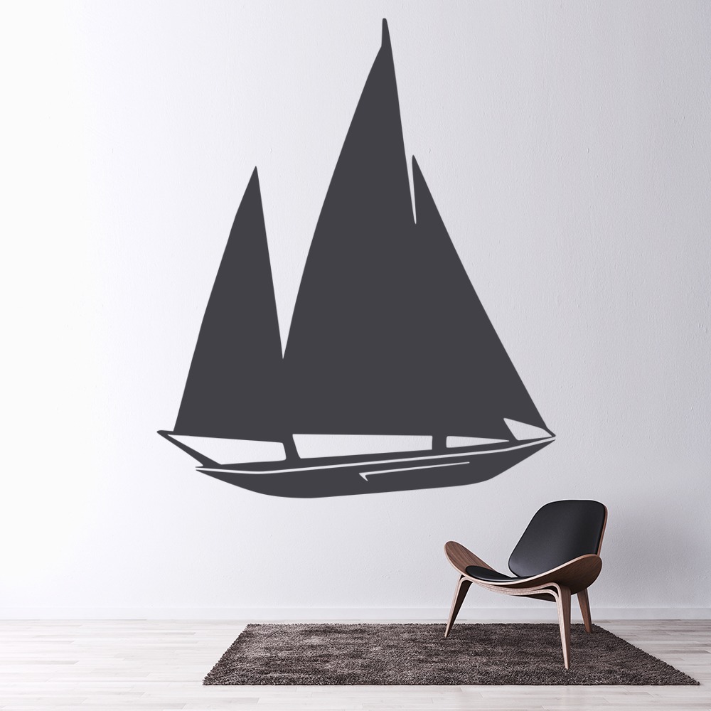 Sail Boat Simple Yacht Transport Wall Sticker