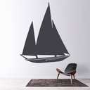 Sail Boat Simple Yacht Transport Wall Sticker
