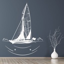 Sailboat At Sea Ships Transport Wall Sticker