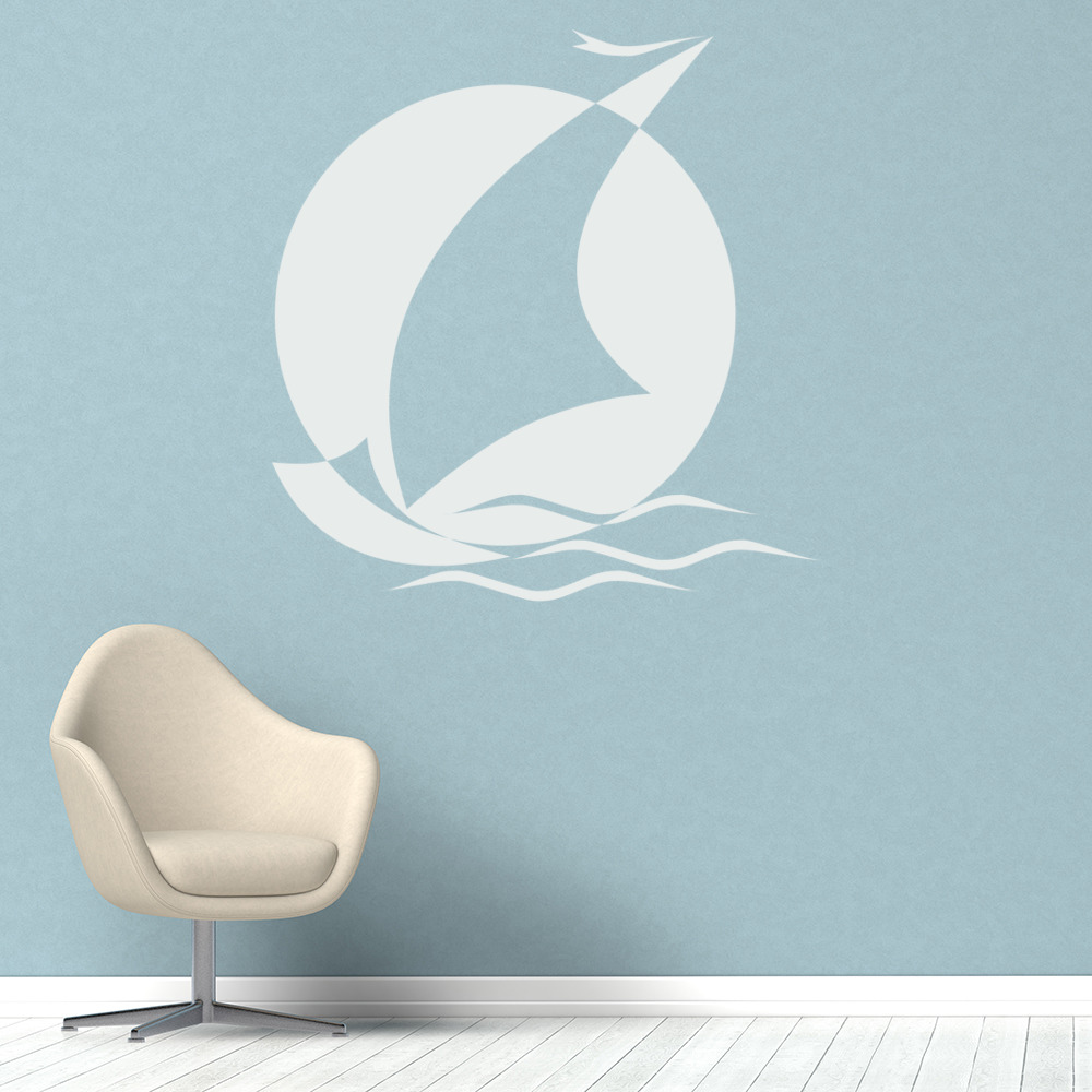 Sailboat Yacht Ships Ocean Wall Sticker