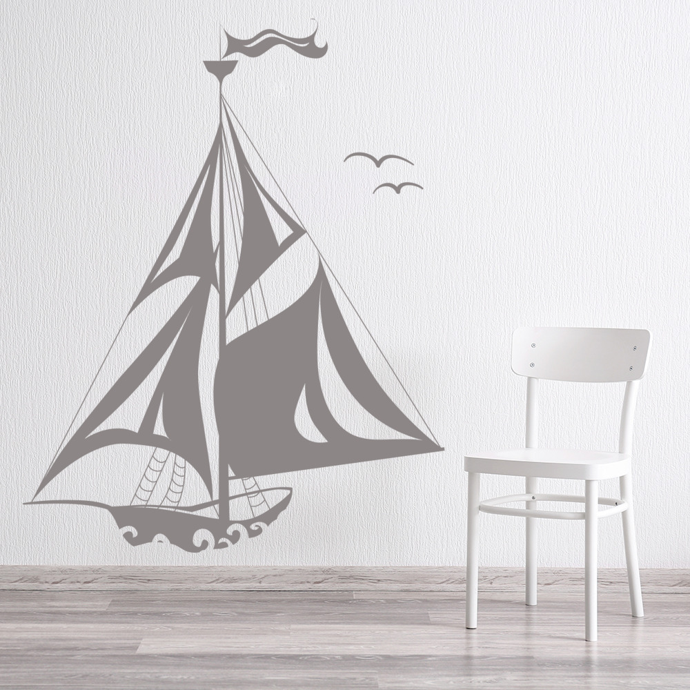 Sailing Ship Boats Wall Sticker